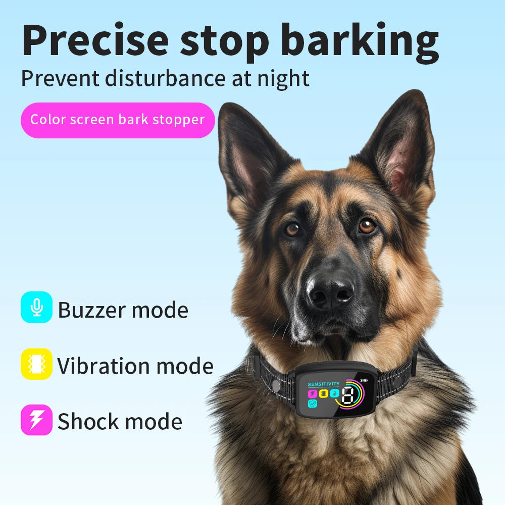 Rechargeable Anti-Bark Collar for Small Dogs – Best Bark Collar with Shock, Vibration & Beep Modes, Waterproof Collar Devices Type-C