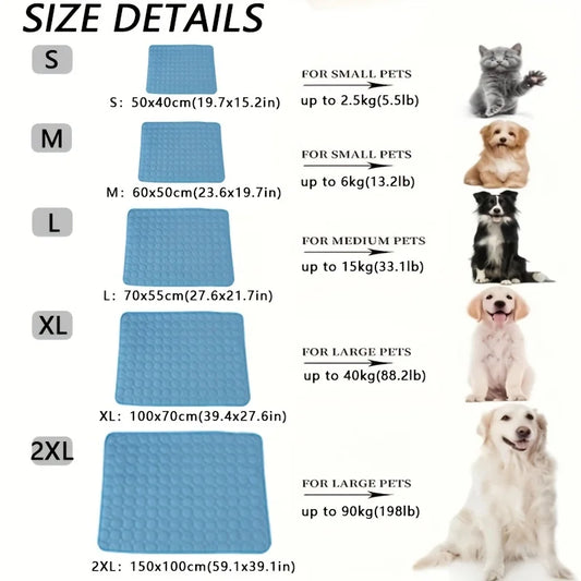 Premium Dog Cooling Mat – Best Cooling Pad for Dogs | Portable, Non-Toxic, Self-Cooling Mattress for Pets