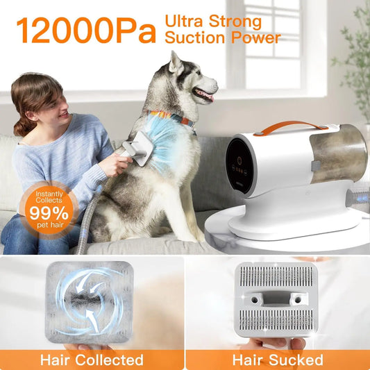 Pet Grooming Vacuum Cleaner – 5-in-1 Professional Kit for Dogs & Cats