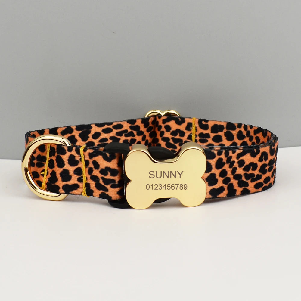 Personalized Dog Collar with Name Tag – Adjustable Ethnic Style Collar for Small, Medium & Large Dogs