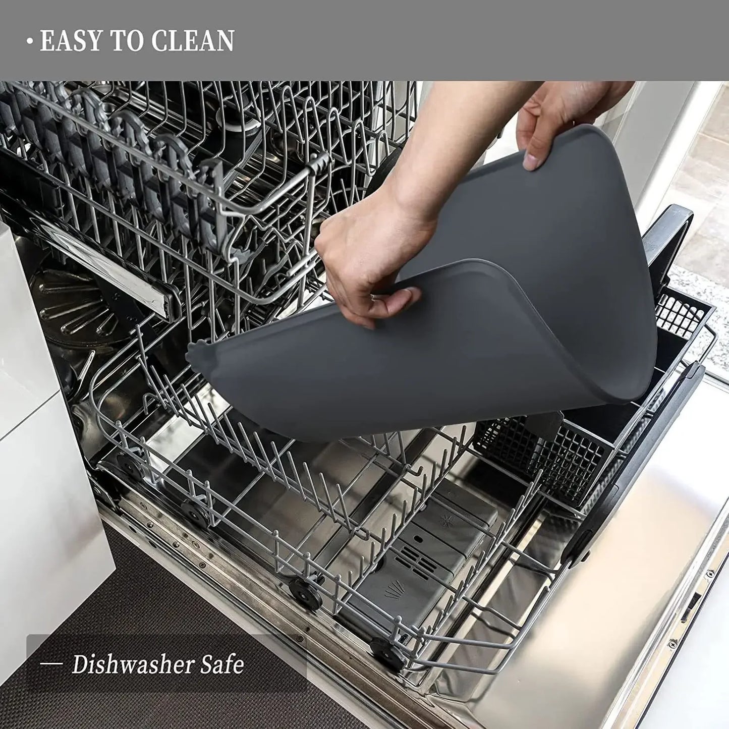 Non-Slip Silicone Dog Food Mat – Waterproof Cat Feeding Mat for Food & Water Bowls | Easy-to-Clean Pet Bowl Mat