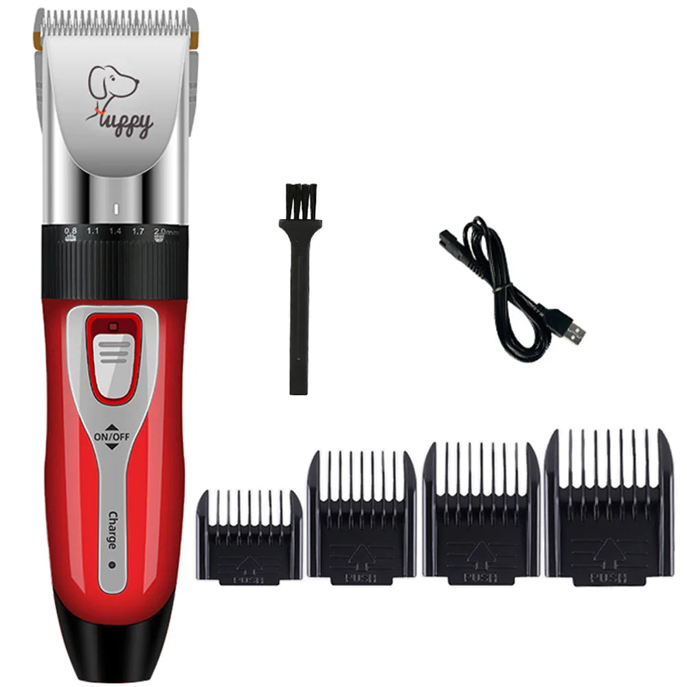 Professional Dog Hair Clippers – Best Cordless Grooming Trimmer for Dogs & Cats with Low Noise & Rechargeable Battery