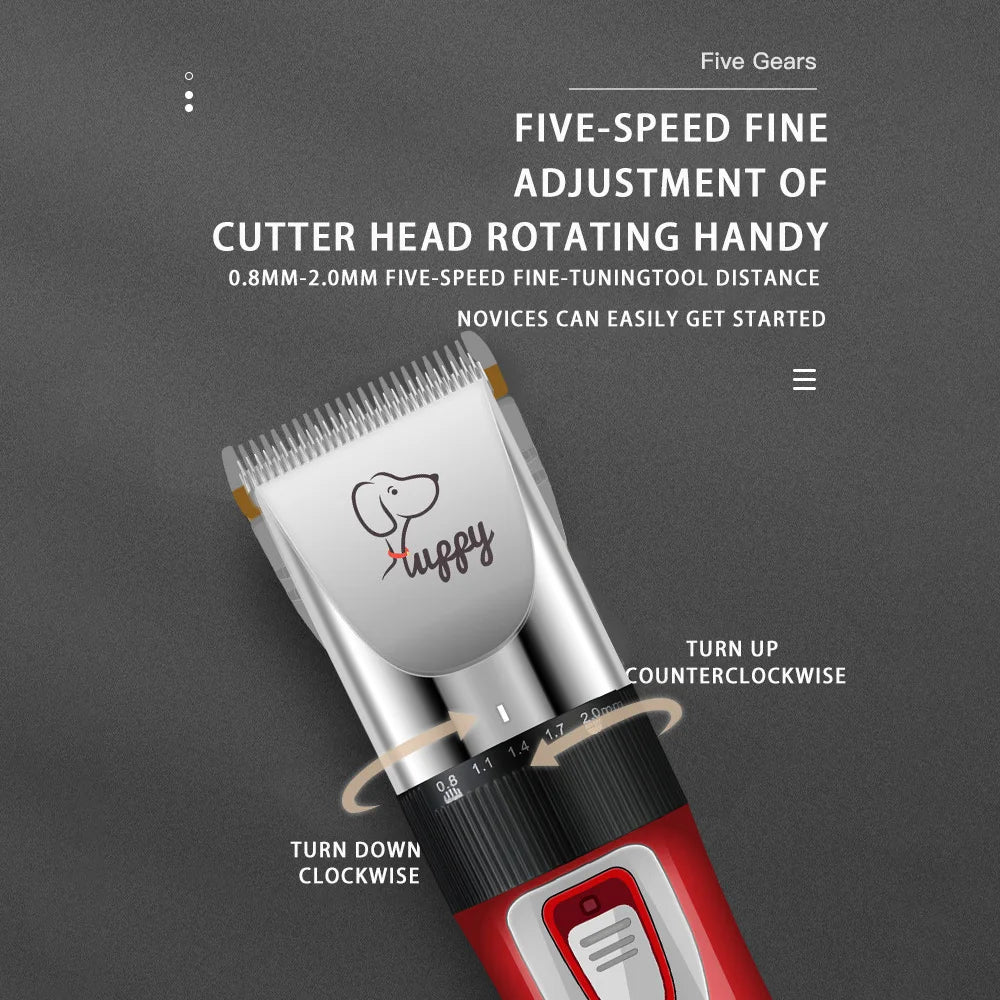 Professional Dog Hair Clippers – Best Cordless Grooming Trimmer for Dogs & Cats with Low Noise & Rechargeable Battery