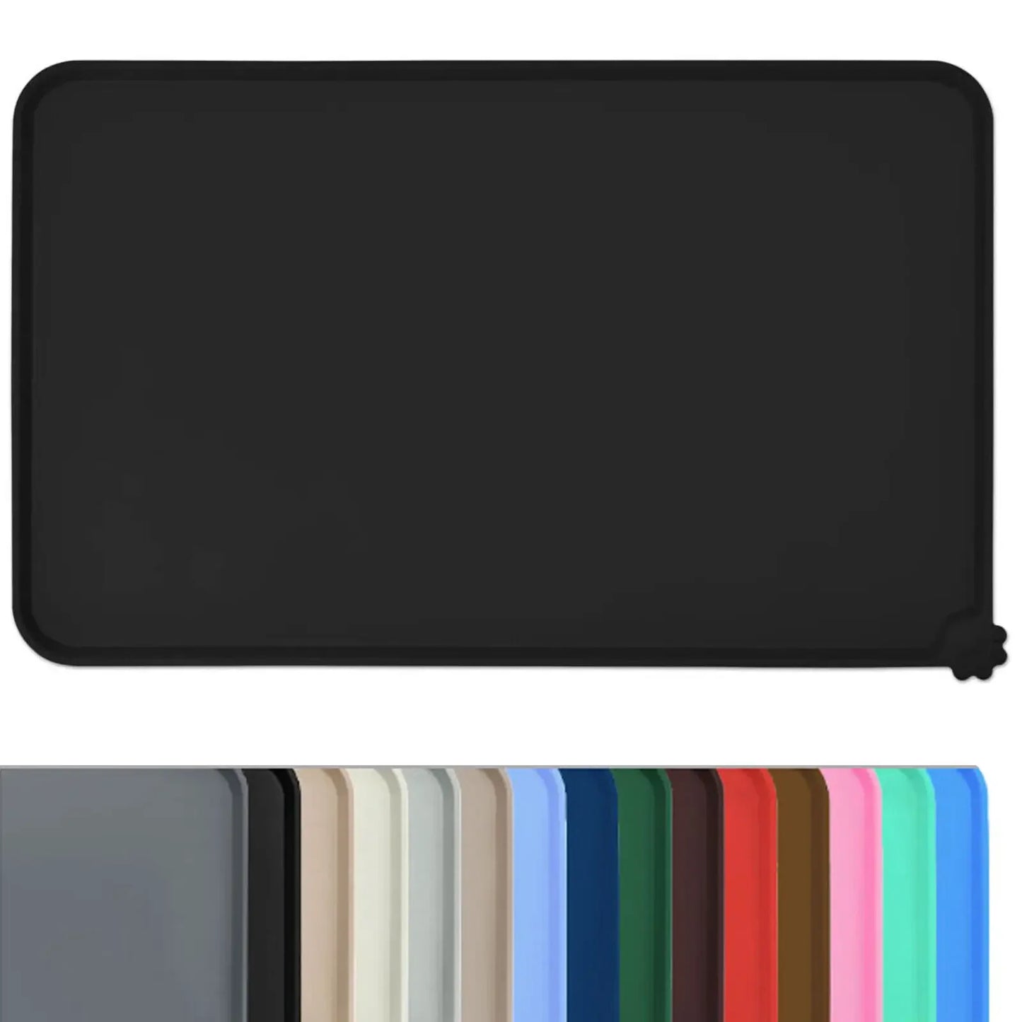 Non-Slip Silicone Dog Food Mat – Waterproof Cat Feeding Mat for Food & Water Bowls | Easy-to-Clean Pet Bowl Mat
