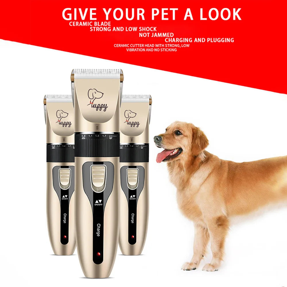 Professional Dog Hair Clippers – Best Cordless Grooming Trimmer for Dogs & Cats with Low Noise & Rechargeable Battery