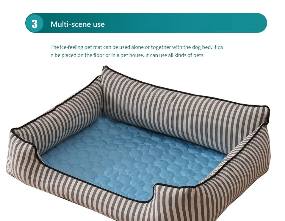 Premium Dog Cooling Mat – Best Cooling Pad for Dogs | Portable, Non-Toxic, Self-Cooling Mattress for Pets