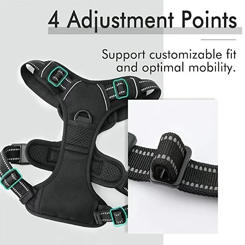 Premium No-Pull Dog Harness with 2 Leash Clips – Safe, Comfortable & Built for Daily Adventures!