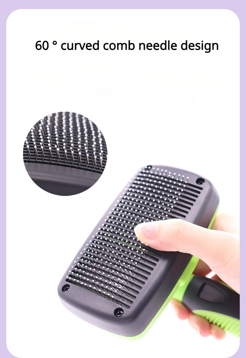 Self-Cleaning Pet Grooming Brush – Tangle-Free Deshedding Tool for Cats & Dogs