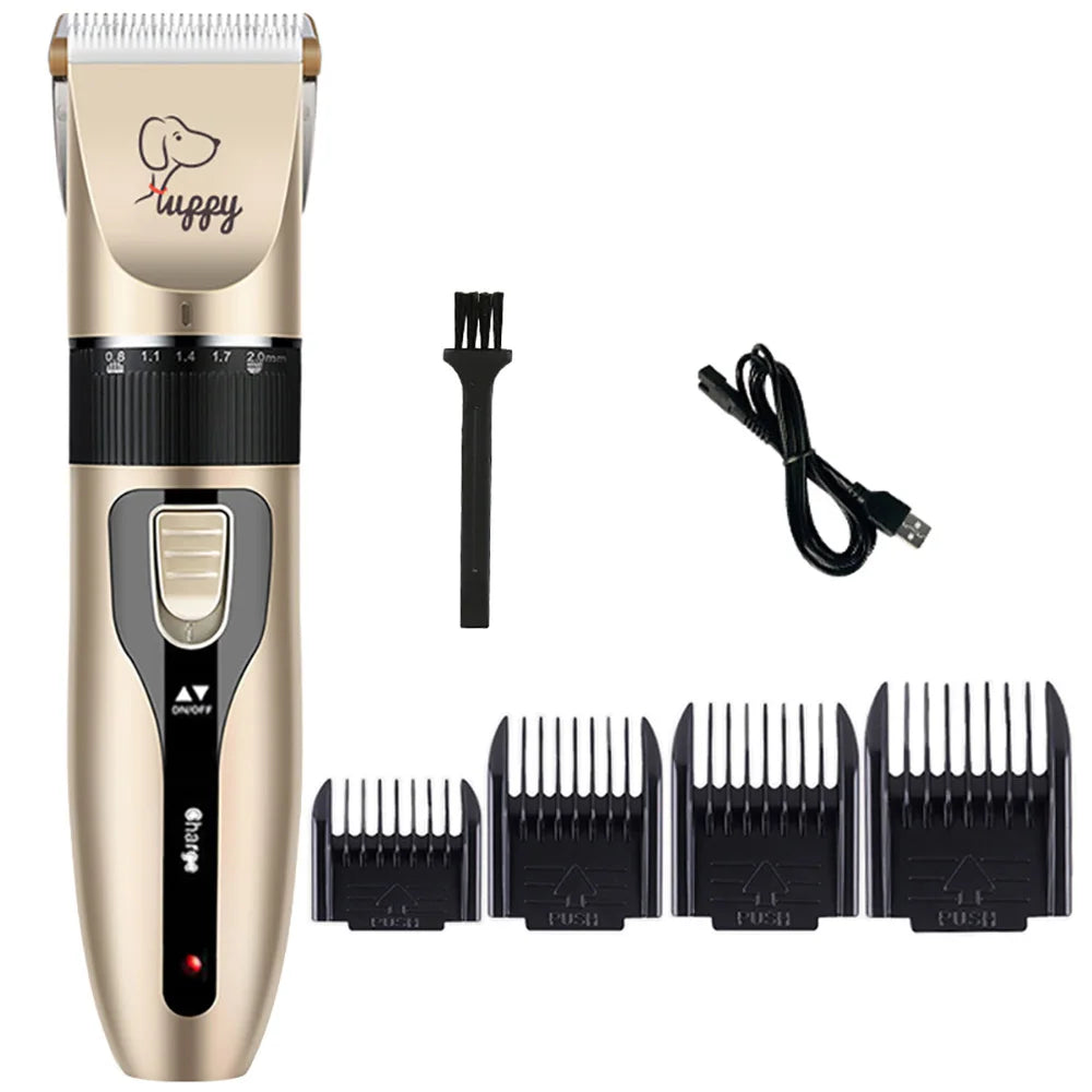 Professional Dog Hair Clippers – Best Cordless Grooming Trimmer for Dogs & Cats with Low Noise & Rechargeable Battery