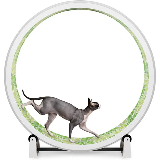 Luxury Cat Exercise Wheel – Quiet Cat Treadmill Wheel for Indoor Fitness & Fun | Best Cat Workout Wheel for Active Kittens & Cats