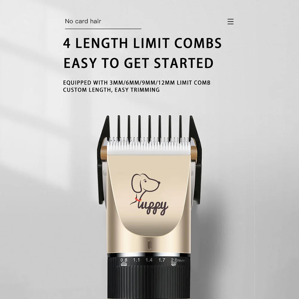 Professional Dog Hair Clippers – Best Cordless Grooming Trimmer for Dogs & Cats with Low Noise & Rechargeable Battery