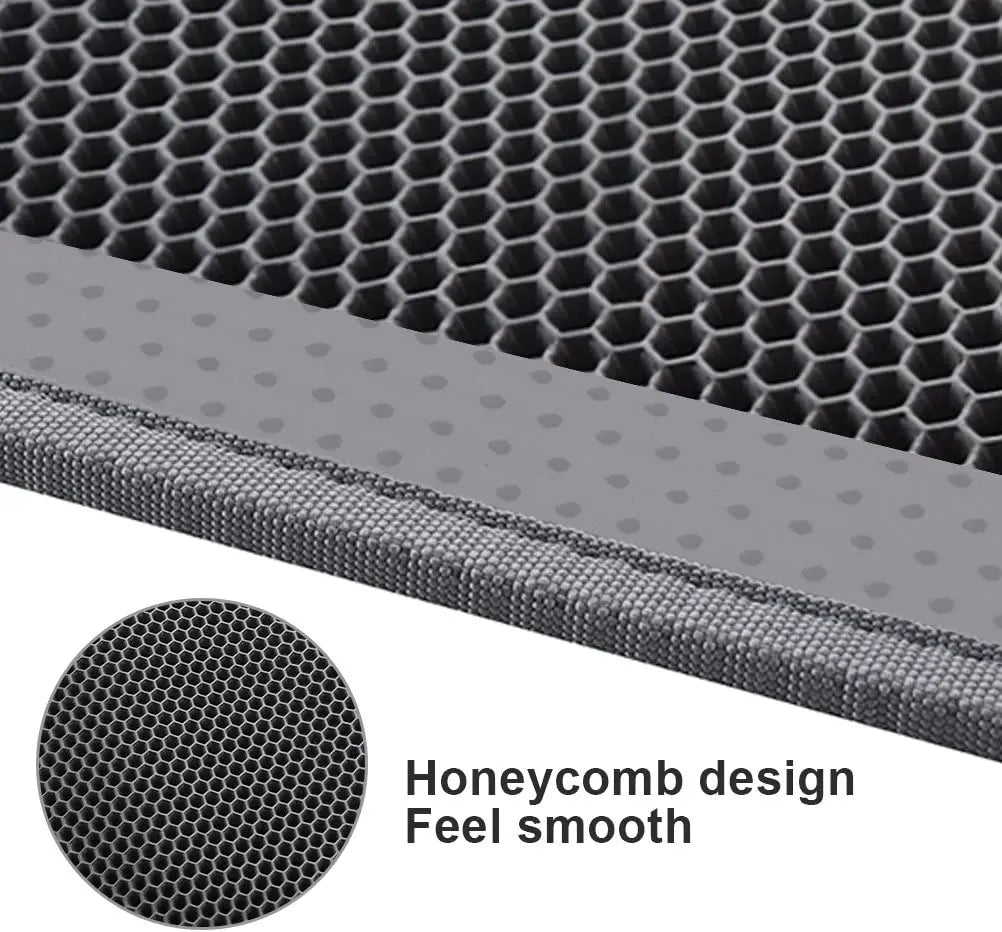Premium Cat Litter Mat – Waterproof Double-Layer Honeycomb Design | Best Large Cat Litter Box Floor Mat for Scatter Control