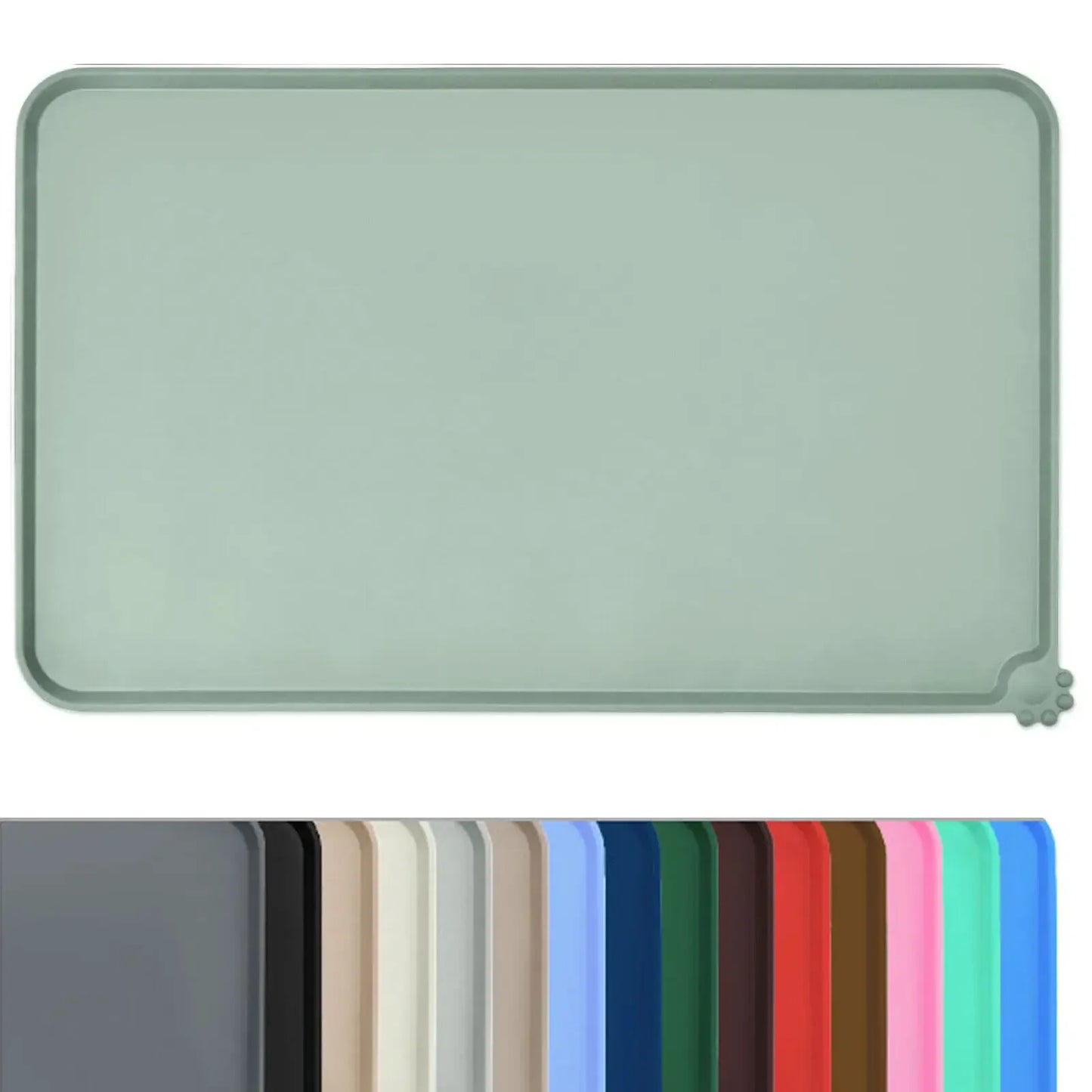 Non-Slip Silicone Dog Food Mat – Waterproof Cat Feeding Mat for Food & Water Bowls | Easy-to-Clean Pet Bowl Mat