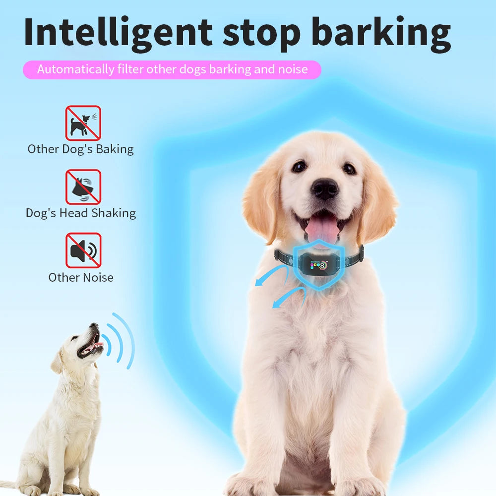 Rechargeable Anti-Bark Collar for Small Dogs – Best Bark Collar with Shock, Vibration & Beep Modes, Waterproof Collar Devices Type-C