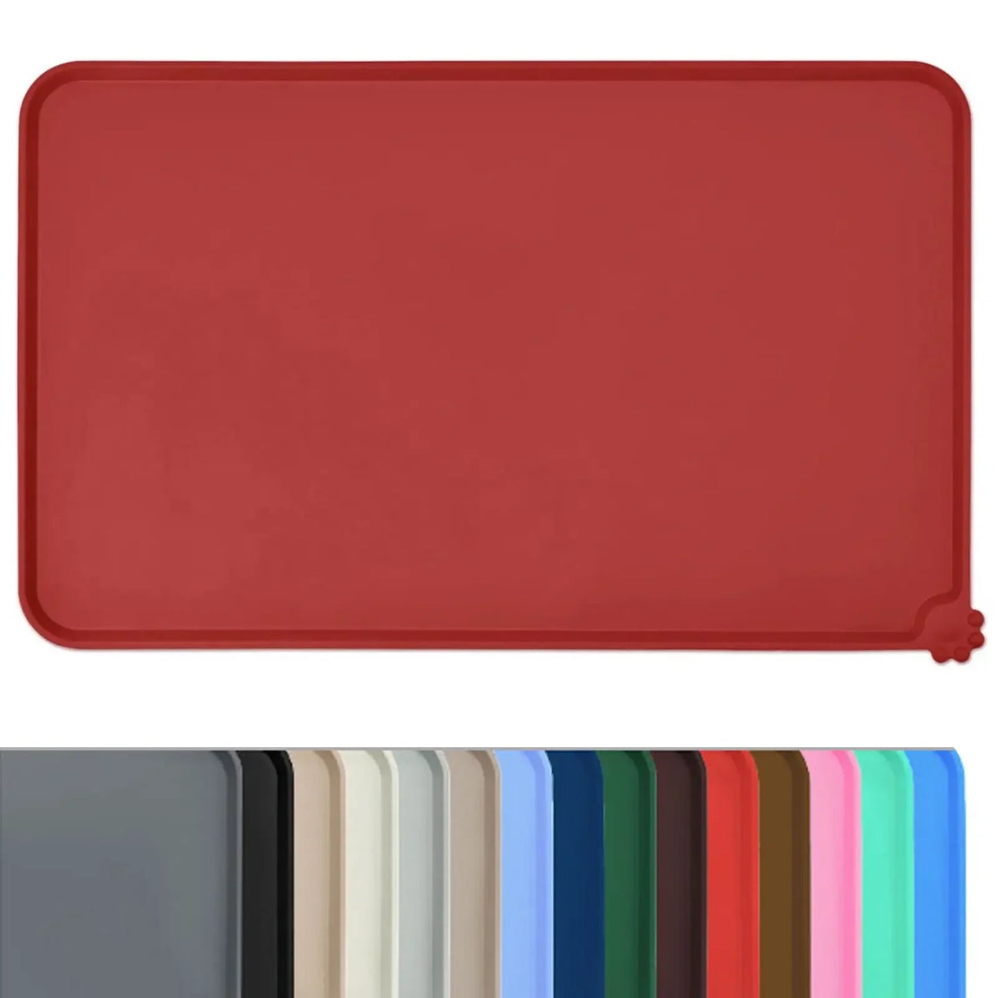 Non-Slip Silicone Dog Food Mat – Waterproof Cat Feeding Mat for Food & Water Bowls | Easy-to-Clean Pet Bowl Mat