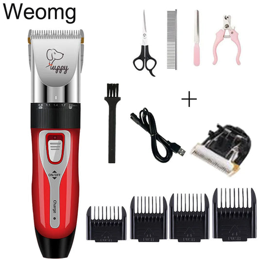 Professional Dog Hair Clippers – Best Cordless Grooming Trimmer for Dogs & Cats with Low Noise & Rechargeable Battery