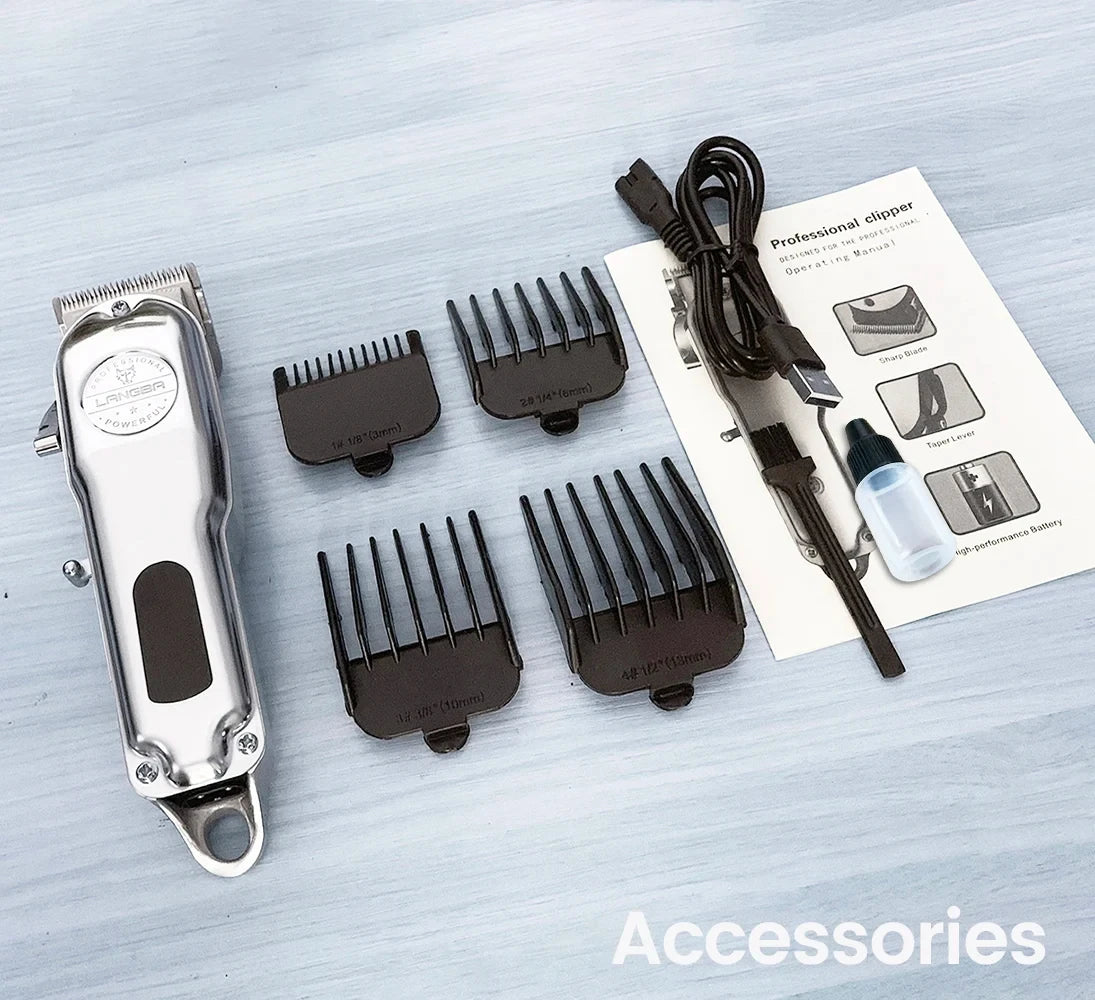 Professional Dog Hair Clippers – Best Cordless Grooming Trimmer for Dogs with Low Noise & Rechargeable Battery