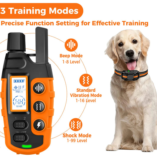 Rechargeable Shock Collar for Dogs – Best Remote Dog Training Collar with Vibration & Beep
