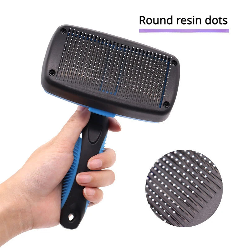 Self-Cleaning Pet Grooming Brush – Tangle-Free Deshedding Tool for Cats & Dogs