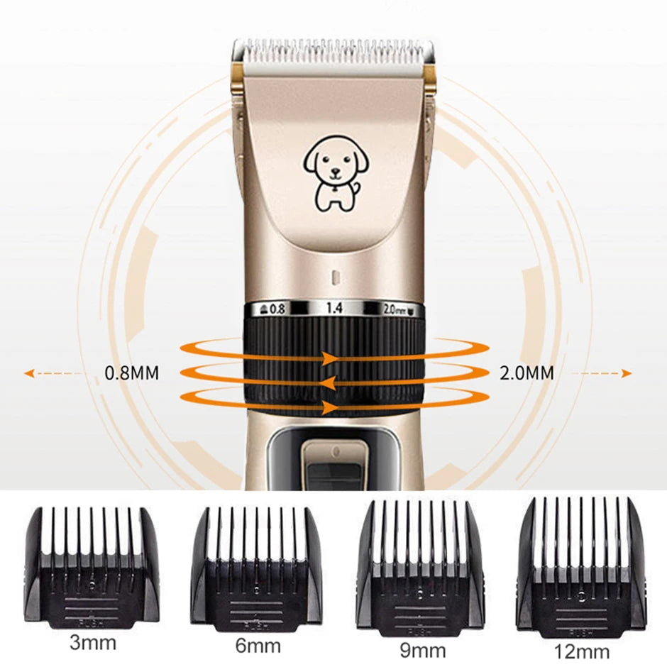 Professional Dog Hair Clippers – Best Cordless Grooming Trimmer for Dogs with Low Noise & Rechargeable Battery