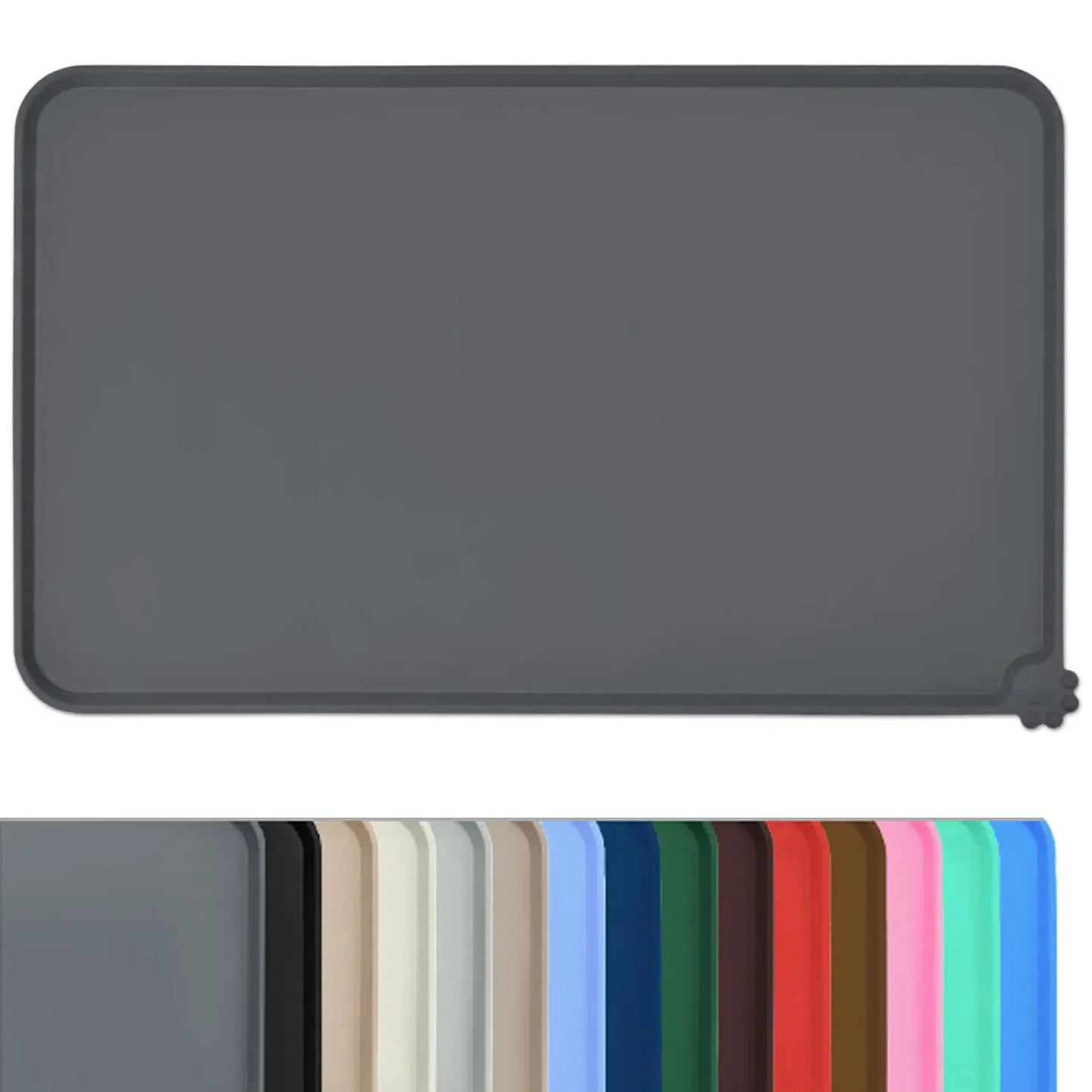 Non-Slip Silicone Dog Food Mat – Waterproof Cat Feeding Mat for Food & Water Bowls | Easy-to-Clean Pet Bowl Mat
