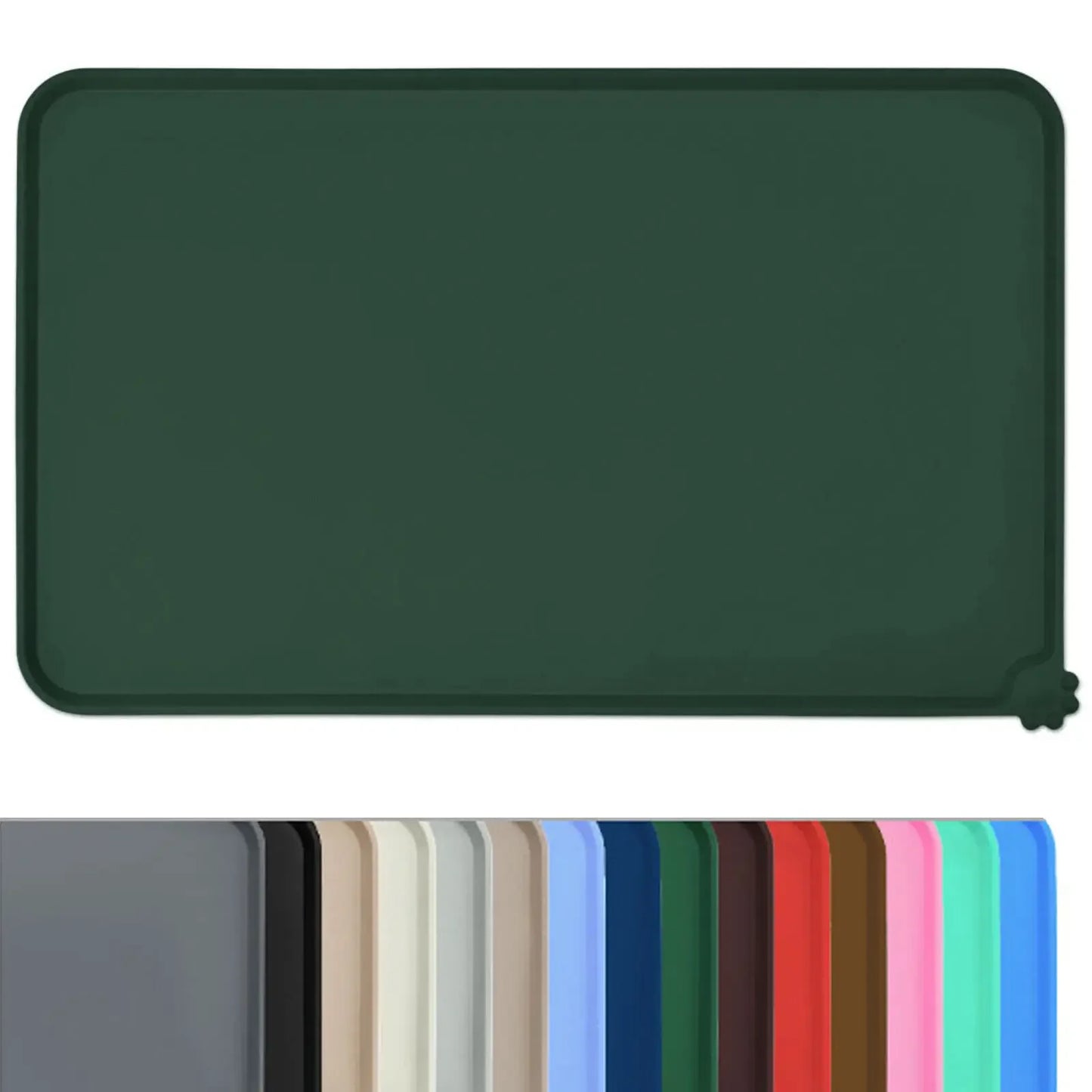 Non-Slip Silicone Dog Food Mat – Waterproof Cat Feeding Mat for Food & Water Bowls | Easy-to-Clean Pet Bowl Mat