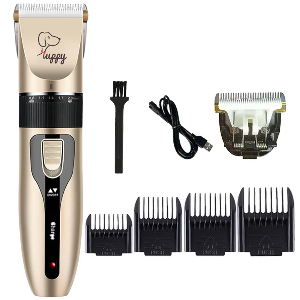 Professional Dog Hair Clippers – Best Cordless Grooming Trimmer for Dogs & Cats with Low Noise & Rechargeable Battery