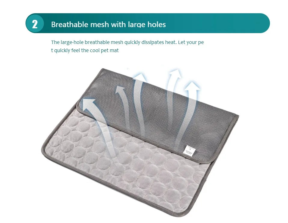 Premium Dog Cooling Mat – Best Cooling Pad for Dogs | Portable, Non-Toxic, Self-Cooling Mattress for Pets