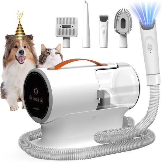 Pet Grooming Vacuum Cleaner – 5-in-1 Professional Kit for Dogs & Cats