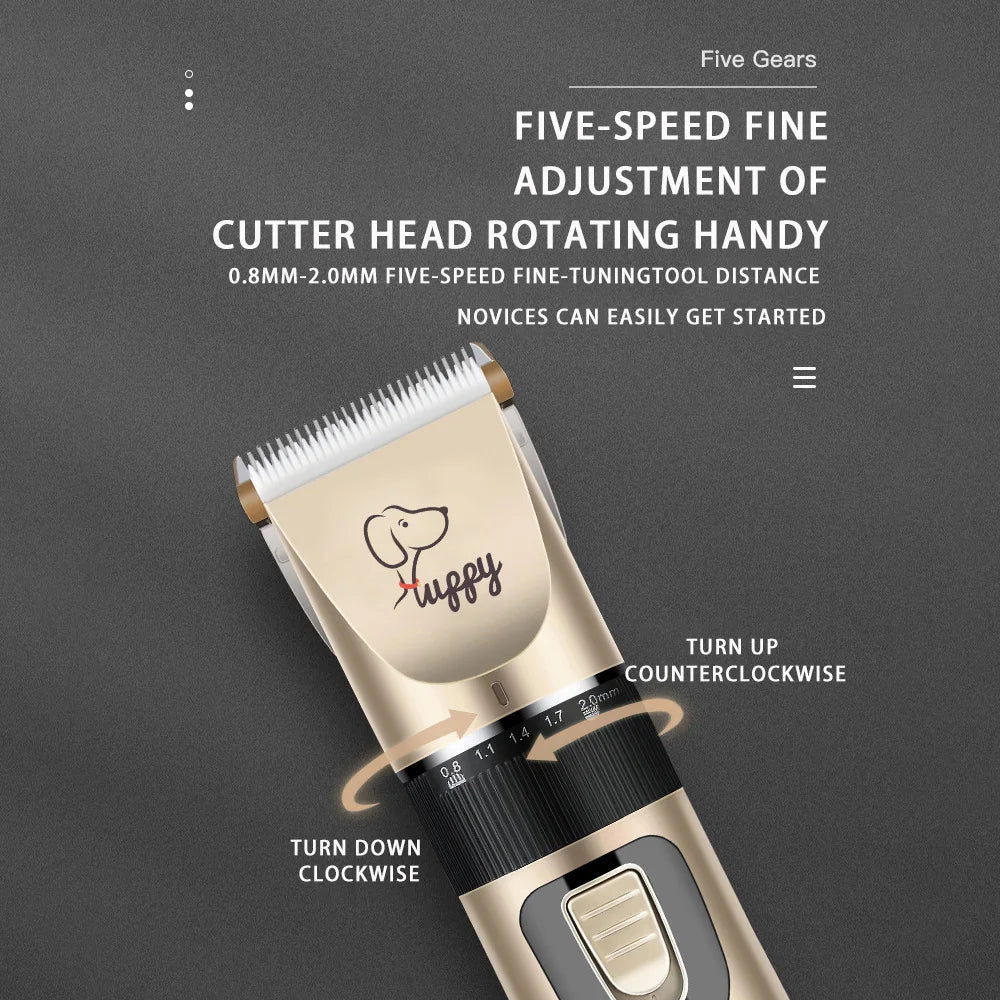 Professional Dog Hair Clippers – Best Cordless Grooming Trimmer for Dogs & Cats with Low Noise & Rechargeable Battery