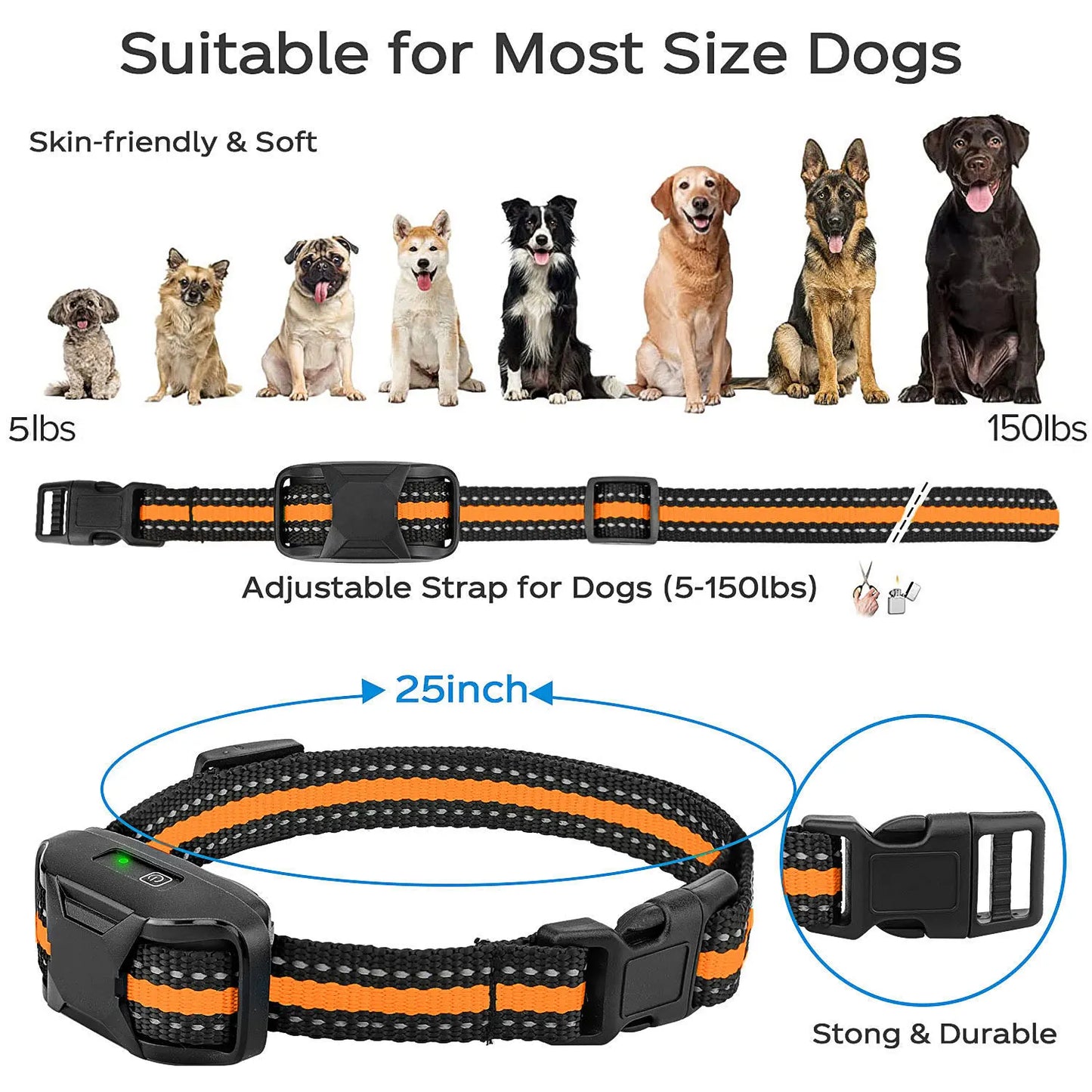 Rechargeable Shock Collar for Dogs – Best Remote Dog Training Collar with Vibration & Beep
