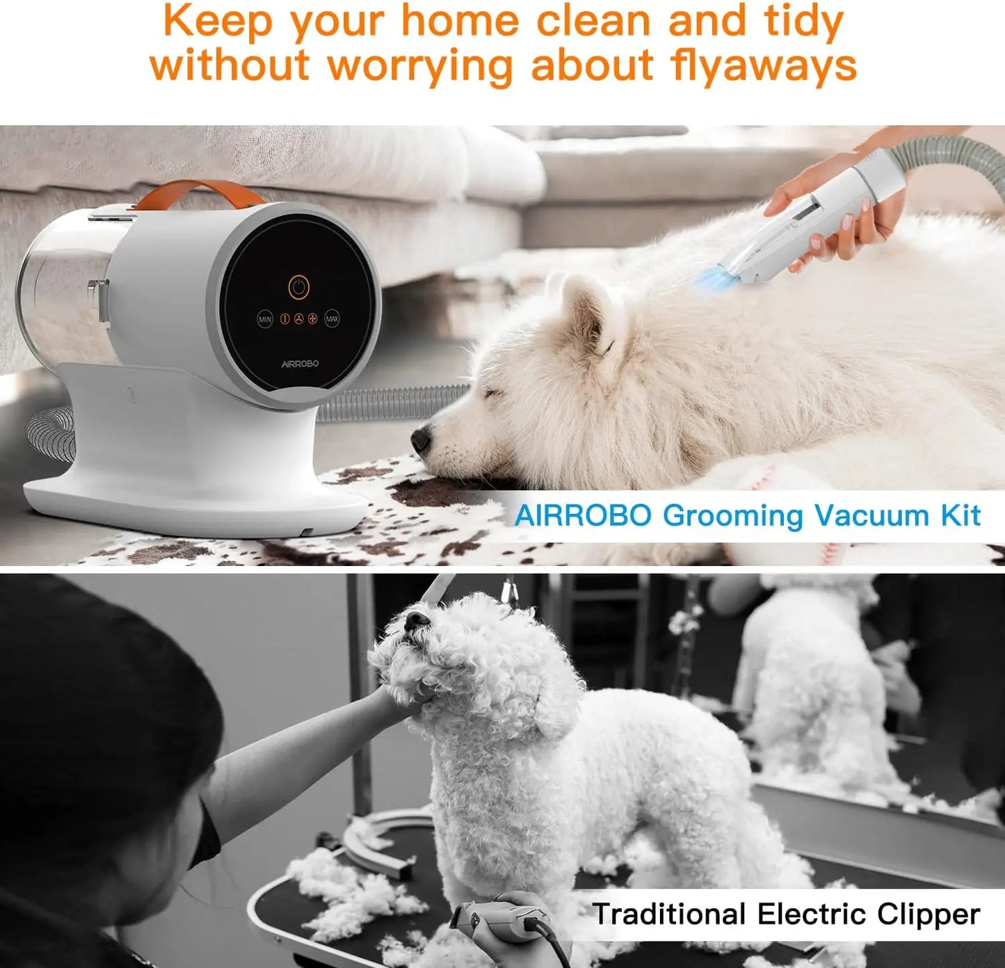 Pet Grooming Vacuum Cleaner – 5-in-1 Professional Kit for Dogs & Cats