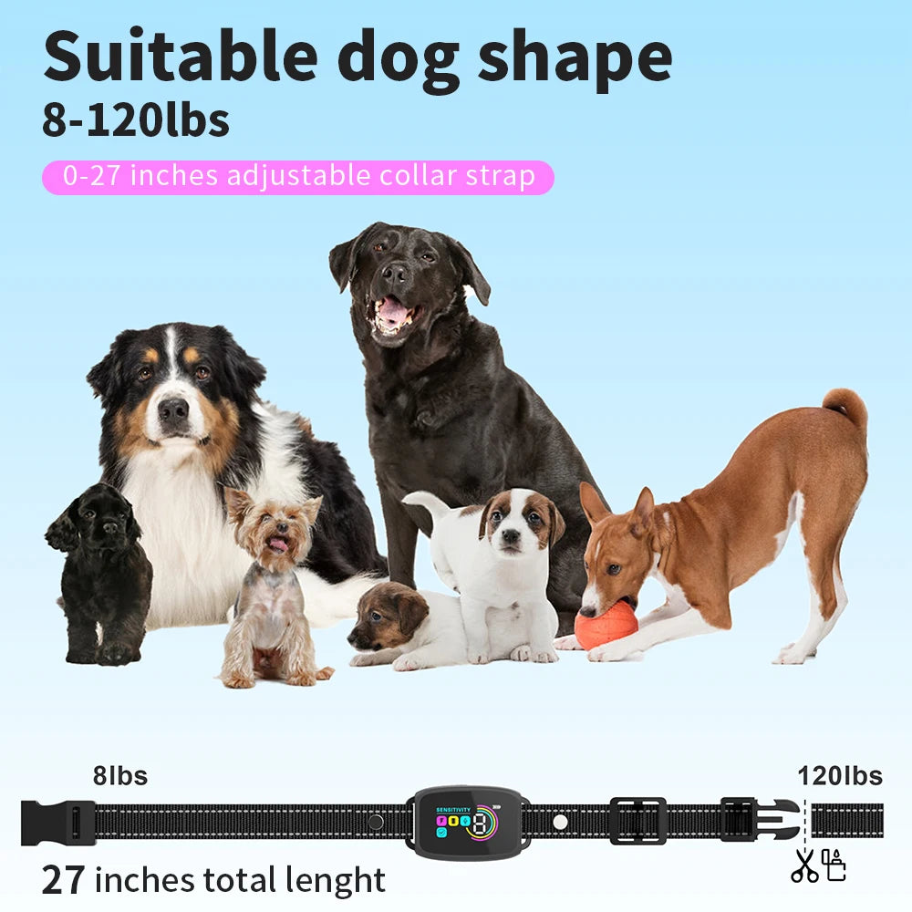 Rechargeable Anti-Bark Collar for Small Dogs – Best Bark Collar with Shock, Vibration & Beep Modes, Waterproof Collar Devices Type-C