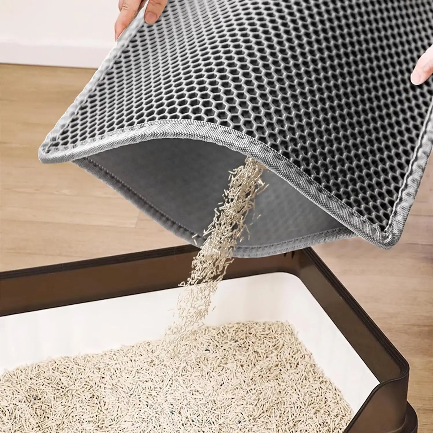 Premium Large Cat Litter Mat – Waterproof Double-Layer Best Kitty Litter Box Floor Mat
