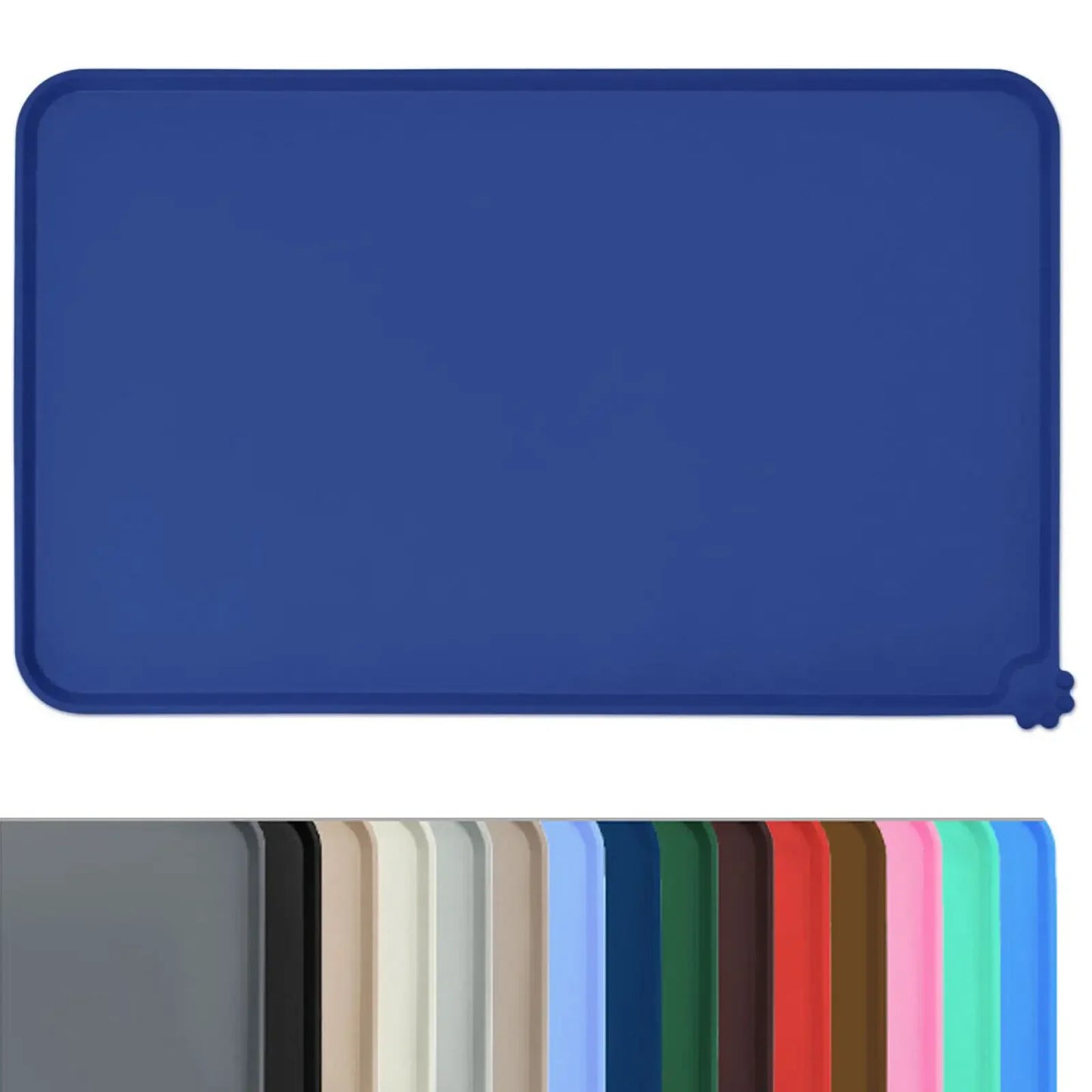 Non-Slip Silicone Dog Food Mat – Waterproof Cat Feeding Mat for Food & Water Bowls | Easy-to-Clean Pet Bowl Mat