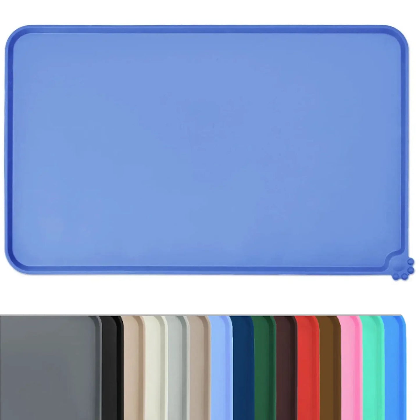 Non-Slip Silicone Dog Food Mat – Waterproof Cat Feeding Mat for Food & Water Bowls | Easy-to-Clean Pet Bowl Mat
